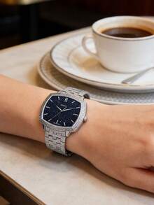 Women's Quartz Watch, Quartz Movement, Natural Jade Dial, Waterproof Design, Elegant & Romantic, Suitable For Daily Wear And Special Occasions, Model: LE1216 - Blue - View 3