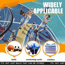 Basketball Bag 14.5* 19.5inch  Sports Single-Ball Bag, Drawstring Mesh Backpack, Used For Carrying Football, Volleyball, Baseball, Rugby, And Other Single-Piece Outdoor Sports Equipment - Black - View 4