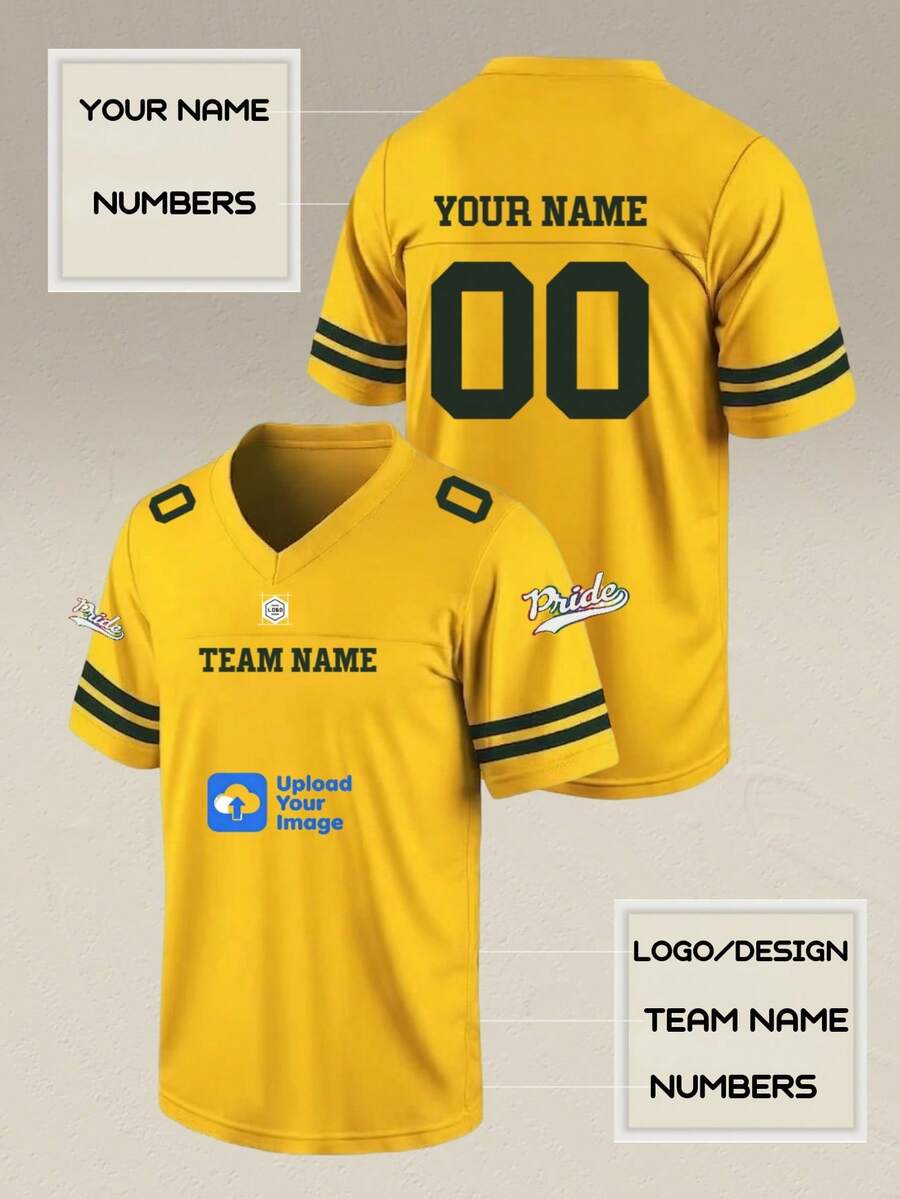 Camiseta de fútbol ligera personalizada para estudiantes, top de manga corta de alto rendimiento, se puede imprimir número y nombre de clase personalizados para deportes