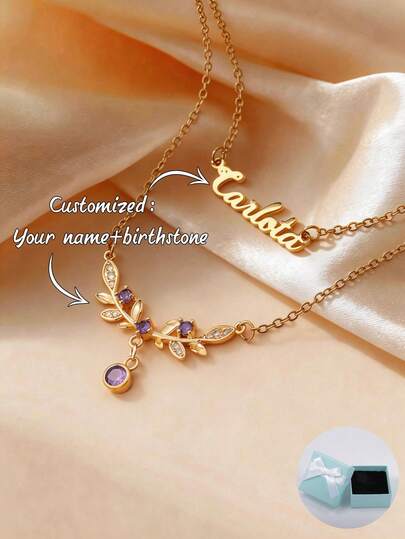 Collar personalizado con cadena decorativa de doble capa en 3D, múltiples estilos para comercio transfronterizo, regalo del Día de la Madre, regalo del Día de San Valentín, cumpleaños, aniversario, amigos, graduación, Navidad, regalo familiar de alta gama