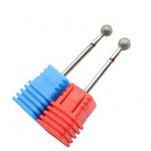 2pcs Diamond Coated Polishing Heads, Russian Diamond Abrasive Pre-Treatment, Red Label & Blue Label, 5mm - Silver - View 6