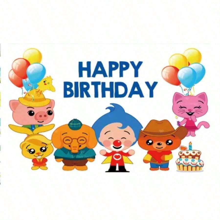 Various Plim Backgrounds Birthday Party Photography Cartoon Photo Background Rainbow Vinyl Desktop Banner Decoration Supplies - Vibrant Cartoon Clown & Animal Friends Birthday Backdrops Festive Circus & Balloon Themed Party Decor Winter Cozy Indoor Home Hanging For Living Room & Party Venues Valentine's Joyful Home Accents Charming Celebration & Playful Theme Backdrops Stylish Cheerful Interior Decor For Winter Party & Gathering Eye-Catching Birthday Backdrops Perfect For Valentine's Day Preparation & Birthday Party - 彩色 - 查看 1