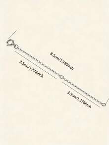 2条S925纯银延长链，适用于项链、手链、脚链、珠宝制作 - 銀色 - 查看 9