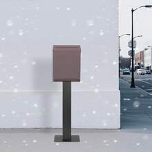 ZhdnBhnos 27" Carbon Steel Mailbox Post, 12" L *6" W *27" H Heavy Duty Mailbox Post With Stable Post Base, I-Shaped Surface Mounting Post For Easy Install Mailbox Use, 110.23lbs Load Capacity, Ground Mounted - Variant,3 - View 7