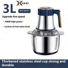 HHD 2026 New Model Electric Meat Grinder, Stainless Steel Fully Automatic Commercial Large Capacity Multi-Function Meat Mincer Vegetable Chopper Garlic Crusher - EU C Type Plug(220-240V) - View 15