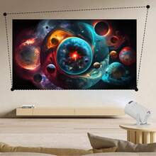 Mini WiFi & Bluetooth Projector With Built-In Apps, 180° Rotatable Smart Portable Projector With Auto Keystone Correction, Supports 720P Resolution, Compatible With /USB/TV Stick/Smartphone/Laptop - Multicolor - View 6
