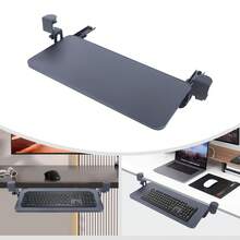 SHIOUCY Black Under Desk Keyboard Tray, 44.09lbs Capacity Slide Out Keyboard Holder For Home Office Gaming Desk Use - 現代的 - 查看 11