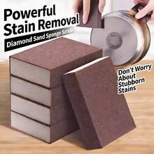 1/2/4/6/8/10 Pieces Of Heavy-Duty Sandpaper Magic Sponge Scrubbers - Non-Electric Descaling And Rust-Removing Detergent, Utensils For Removing Stains From Dishes And Cookware, Made Of Plastic Material, Kitchen Boiler Cleaning Tools, Stain Remover| Ergonomic Grip Sponge| Plastic Washing Utensils - Gói 8 cái - Xem 1