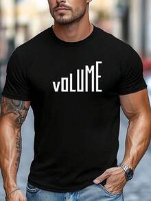 T-shirt da uomo con una stampa a rilievo di grande effetto - marrone castagna con scritta bianca. Maglietta estiva leggera, ideale per la palestra. Abbigliamento casual; tessuto non trasparente per garantire la privacy - abbigliamento da uomo per adulti. Abbigliamento fitness. Maglietta dalla vestibilità comoda. - nero - Visualizzare 8