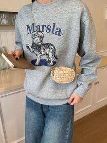 新款时尚简约石纹多功能舒适可爱旅行大容量多功能单肩包 - 彩色 - 查看 10