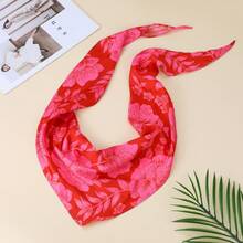 1 chiếc khăn choàng/khăn quàng cổ/khăn sarong bằng polyester in họa tiết nhiệt đới, kiểu dáng giản dị, đa năng cho kỳ nghỉ. - Nhiều màu - Xem 5