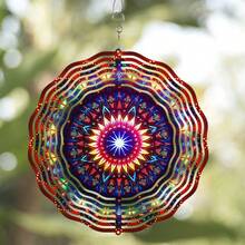 10-Inch Outdoor Wind Chime, Metal Material With 360° Rotating Hook, Top Choice For Spring/Summer Patio/Balcony Decor, No Battery Required, Highly Sculptural Dynamic Effect, Suitable As Gift For Design-Conscious - A - View 11