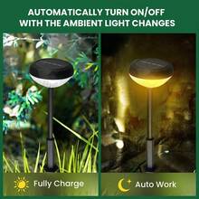 6PCS Outdoor Solar Lighting, Bright LED Lighting, IP44 Waterproof, Smart Light Sensing, (Color Light/Warm Light 2in 1) Suitable For: Courtyard Garden Lawn Paths, Walkways, Christmas Landscape Lighting And Outdoor Lighting, Christmas Gifts - Outdoor Pathway Lights - 查看 8