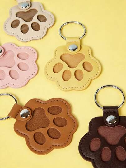 1pc Leather Pet Hair Memorial Keychain, Portable Dog & Cat Fur Storage Pendant Bag, Random Color, Keepsake For Pet Lovers, Pet Memorial, Dog, Cat Stuff, Mother's Day Gift