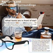 2026款超级AI智能眼镜，配备800万像素高清摄像头、语音助手、实时翻译、无线音乐、智能通话功能，以及可为眼镜和手机同时充电的充电盒，男女皆宜。 - 查看 4