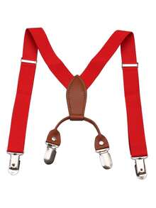 Suspenders For Boys And Girls Toddler, Baby Leather 4 Clips Strong Metal Adjustable Suspender - Multicolor - View 10