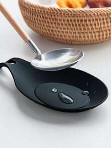 1pc Heat Resistant Spoon Rest, Easy To Clean, Kitchen Supplies, Christmas Gift, Back To School - Multicolor - View 5