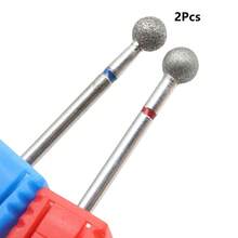 2pcs Diamond Coated Polishing Heads, Russian Diamond Abrasive Pre-Treatment, Red Label & Blue Label, 5mm - Silver - View 3