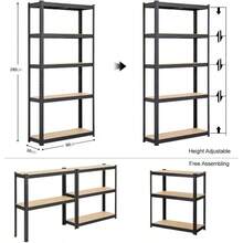 Garage Storage Racks - Black + 180D X30W X 180H Centimetres - View 6