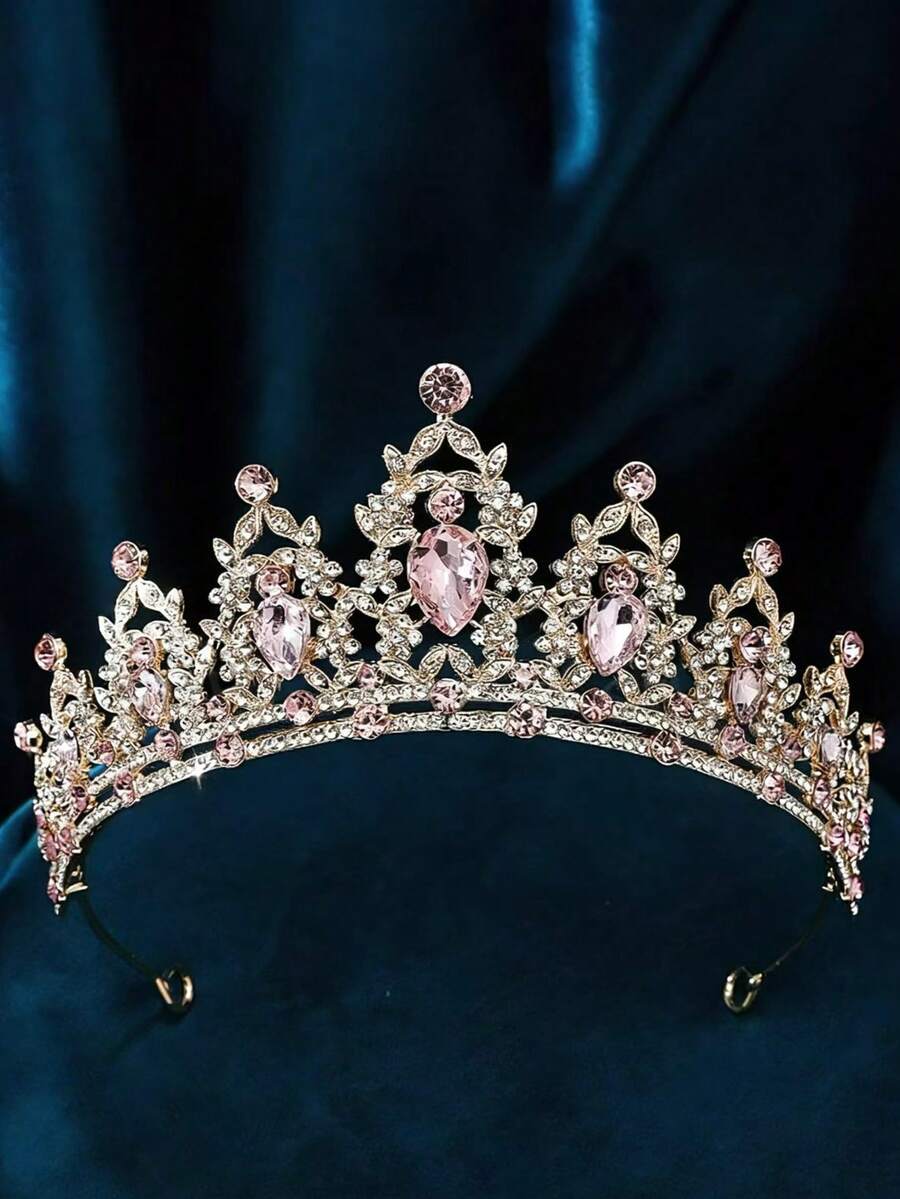 1 chiếc vương miện công chúa sang trọng, thanh lịch dành cho tiệc tùng/đám cưới - Vàng - Xem 1