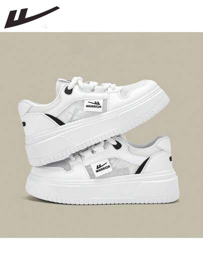 WARRIOR 2026 Spring New Casual Thick-Soled Sneakers For Women, Fashionable Versatile Lightweight Non-Slip Soft Bottom Mesh Breathable Indoor Outdoor Sports Shoes