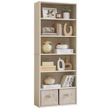 VASAGLE Bookshelf, 6-Tier Bookcase, Book Shelf Furniture, Open Storage Shelves, Room Decor, For Living Room, Home Office, Dinning Room,  9.4 X 23.6 X 63.3 Inches, Natural Beige - 原木色 - 查看 10