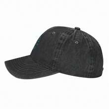 Samus Aran  Casual Washed Denim Baseball Hat For Women Men Retro Solid Color Adjustable Soft Cap Breathable Sun Protection Visor For Daily Sports Streetwear - màu đen - Xem 3