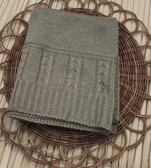 Complete Knitted Baby Outfit - , Blanket, Hat, And Mittens - 深卡其色 - 查看 6