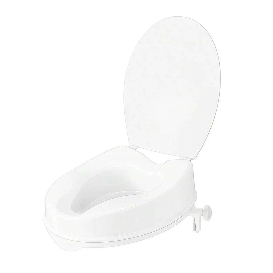 4 Inch Raised Toilet Seat, 10cm Toilet Seat Riser Booster For Hip Replacement - White - View 1