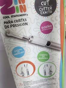 CUTTER EXACTO Body DE ALUMINIO ZINZIN plumones papeleria papelería escuela Producto de calidad Diseño moderno Uso diario Perfecto para regalo Duradero - EXACTO - Ver 3