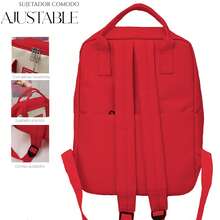Shendy Vendy Backpack With Large Capacity, 5-Piece Set Fashionable Cool Youth Backpack Pencil Case Laptop School Student - MOD217 紅色 - 查看 4