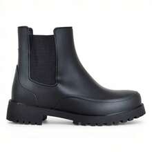 Women's Adult Rain Boot, Waterproof Ankle Boot, Sizes 33 To 40 - ĐEN-ĐEN - Xem 7