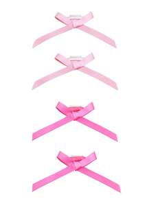 4 piezas Clips de cinta de satén, diademas con moño para mascotas, adecuado para el arreglo y decoración de mascotas pequeñas y medianas de pelo largo como gatos, perros, conejos, elegante y delicado, fácil de quitar - Multicolor - Ver 13