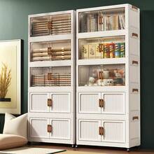 5-Tier / 3-Tier Foldable Decorative Furniture Storage Cabinet - White 3-layer - View 5