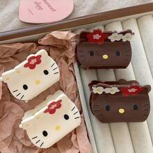 SANRIO 1个Hello Kitty卡通亚克力发夹，适合学生佩戴，可作为发夹和配饰。还包含可爱的卡通女士发夹，非常适合度假和时尚搭配。适合秋季、旅行和造型。 - KT - 查看 7