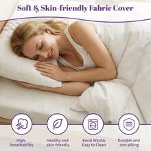 Advanced White Memory Foam Mattress, Breathable Single Mattress In Bedroom And Guest Room, Comfortable Sleeping Solution - trắng - Xem 2