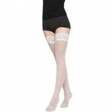 Women'S Sexy Elegant Lace Knee-High Stockings - Stretchy Breathable Transparent Long Socks, All-Season Formal & Casual Wear For Parties, Festivals, Everyday Outfits - Perfect Gift For Mother'S Day, Father'S Day, Independence Day - Hand Washable - 白色 - 查看 3