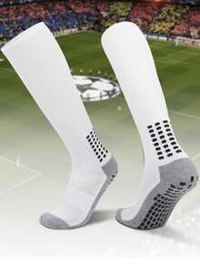 1 Pair Teenage Anti-Slip Coated Football Socks, Children's Long Tube Sports Socks, Suitable For 12-18 Years Old Boys & Girls Daily Outdoor Sports - Multicolor - View 8