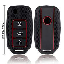 Ốp bảo vệ chìa khóa xe hơi mới, hot năm 2025 dành cho Polo Passat B5 Golf 4 5 6 MK5 MK6 Eos Bora Beetle TSI, vỏ silicon mới. - đen - Xem 6