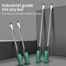 Industrial Pry Bar, Tire Lever Tool, Multi-Size Options, Flat Head Pry Bar, Suitable For Motorcycle/Car/Electric Vehicle/Tricycle/Woodworking Nail Removal, Tire Prying/Tire Expansion - Tire Pry Bar - Black and Green - View 7