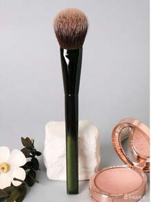 1支扁平腮红刷，专业修容粉腮红化妆刷工具 - 彩色 - 查看 11