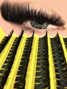 160 Pieces Of D-Style Fluffy DIY False Eyelashes, 8-16mm Mixed Natural Eyelash Extension Style, Faux Mink Fur Eyelashes, Reusable Eyelash Clusters, Suitable For Beginners To Use At Home. - View 2