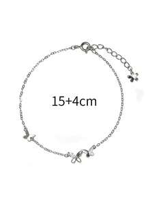 1pc S925 Sterling Silver Minimalist Butterfly Bracelet, Fashionable, Personalized, Sweet And Cute Nature-Inspired Design, Versatile For Daily Wear, Suitable Gift For Girls On Any Occasion - Butterfly - View 8