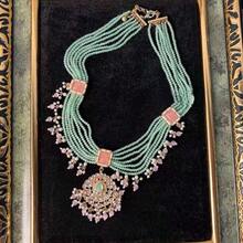 3PCS New Luxury Heavy-Duty Design Bohemian Tassel Earrings And Necklace Set    Vintage Slimming Beaded High-End Women's Earrings And Necklace Set - 白色 - 查看 3