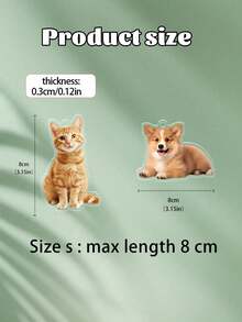 1pc Customized Pet PE Bookmark, Max Length 8cm, Supports Pet Photo Customization With Random Tassel, Also Supports Family, Parents, Couples, Friends, Pets, Anime And Cartoon Image Customization, Perfect Gift For Students, Classmates, Family, Friends Or Couples, Showcases Your Unique Personalized And Special Care. Anti-Friction, Anti-Corrosion - Multicolor - View 3