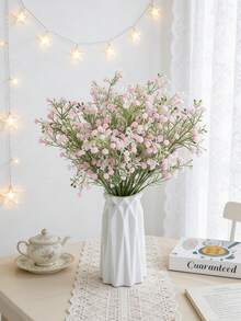 Buchet de flori artificiale de Gypsophila 1 buc/3 buc, flori artificiale din plastic pentru nunți, case, restaurante, dormitoare, sărbători, zile de naștere, petreceri, grădini în aer liber, Ziua Îndrăgostiților, cadouri de absolvire - Roz - Vizualizare 2