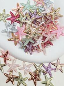 30 piezas de cuentas de estrella de mar acrílicas coloridas y lindas, suministros para hacer joyas DIY, adecuadas para aretes, collares, cadenas de teléfono, llaveros, encantos de bolso - estrella de mar - Ver 7