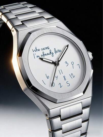 GUANQIN 1pc Men's Luminous Watch, Elegant Business Casual Silver & Black Stainless Steel Case Quartz Wrist Watch, With Arabic Numerals Dial, Mechanical Style Men Automatic Quartz Watch Suitable For Easter,Halloween, Christmas,Father's Day,Back-To-School,Students,Birthday,Festivals,Valentine's Day,Dating,Business, Daily,Gifts,Music Festival,Wedding Season
