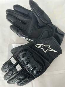 Alpinestars 男女通用四季越野摩托车骑行手套，Supertech 超细纤维皮革手套，赛车手套，摩托车比赛手套，骑士风格，支持触屏操作，耐磨防护手套 - 彩色 - 查看 9