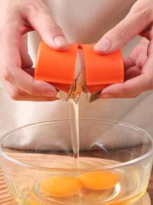 2pcs Egg Shell Opener, Cracker And Peeler - Ergonomic Plastic Egg Separator For Raw And Hard Boiled Eggs, Vibrant Pink/Orange/Yellow Kitchen Tool For Cooking And Baking, Practical Kitchenware, Easy To Clean, Great For Valentine's Day Or Mother's Day Gift - Multicolor - View 4